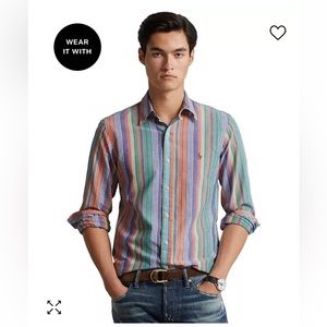 NWT Ralph Lauren Striped Oxford shirt XL